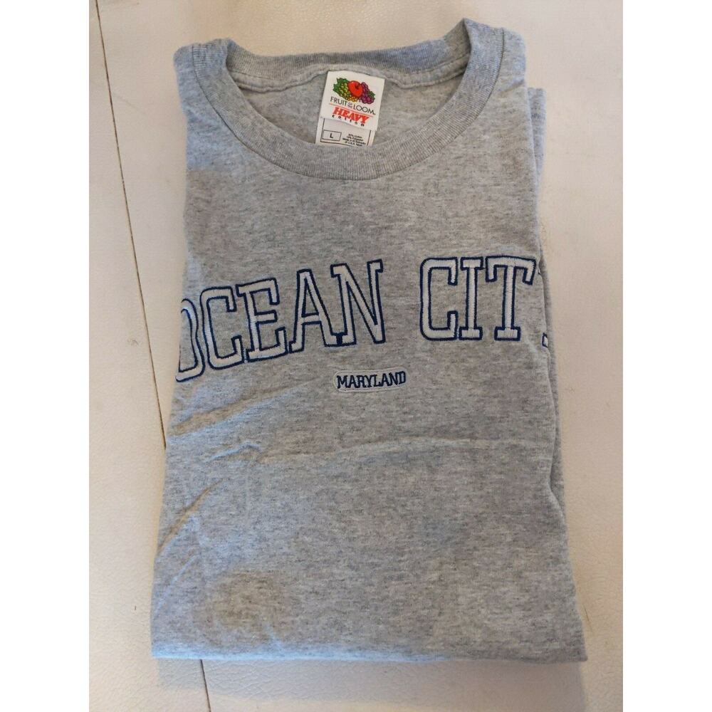 Ocean City MD T-Shirt Size Large Gray short sleeve Unisex